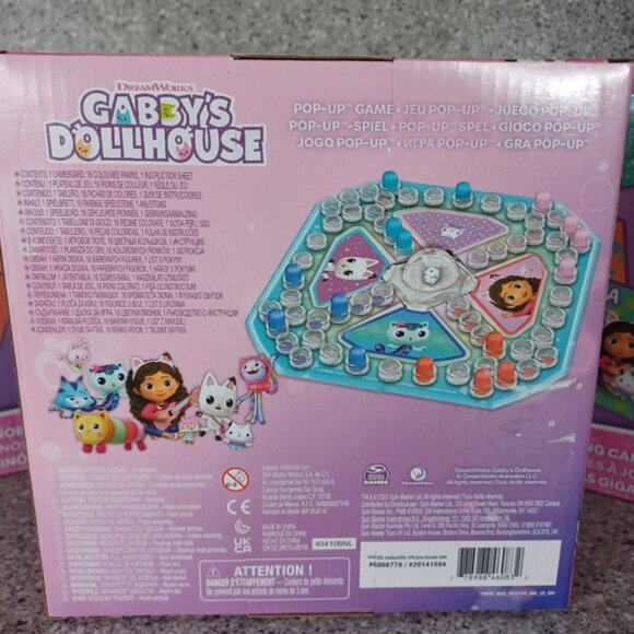 Games Bundle Gabby's Dollhouse Kids Toys Pop Up Playing Cards Dominoes - Picture 3 of 7
